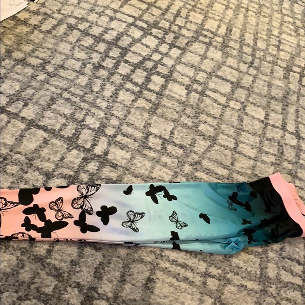 Justice ombre Blue to peach yoga pants